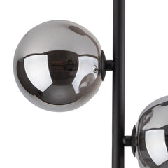 Lampa sufitowa Estera black metalowo-szklana dwupunktowa