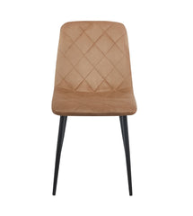 Krzesło K6 FX Welurowe Cappuccino Eleganckie Czarne Nogi