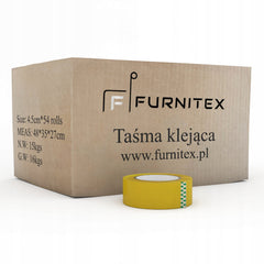 Mocna taśma pakowa Furnitex 54 rolki po 125m, przezroczysta