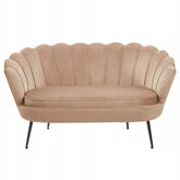 Furnitex Sofa Dwuosobowa Muszelka Welur Cappuccino Glamour