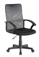 Fotel Obrotowy QZY 68 Ergonomiczny Membranowy Szaro-Czarny