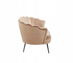 Furnitex Sofa Dwuosobowa Muszelka Welur Cappuccino Glamour