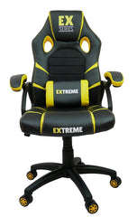 Fotel Gamingowy Extreme EX Yellow | Ekoskóra i Tkanina Membranowa
