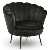 Fotel Muszelka Czarne Welur Glamour Furnitex