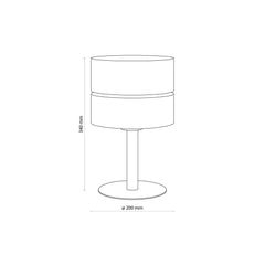 Lampa stołowa TK Lighting ECO 5596, czarna z drewnem i tkaniną