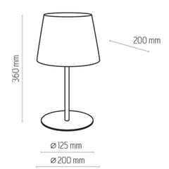 Lampa stołowa MAJA White 2935 TK Lighting biały metal tkanina