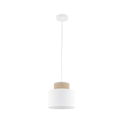 Lampa wisząca tk lighting Duo minimalistyczna biała juta 10078