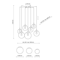 Lampa wisząca Esme Graphite 5385 TK Lighting grafitowa minimalistyczna
