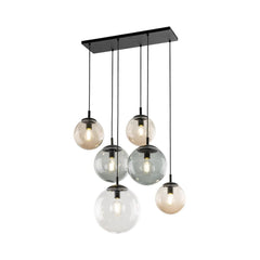 Lampa wisząca TK Lighting Esme: nowoczesne szklane klosze multi