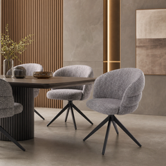 Krzesło SERENA - Kolor Popielaty / Tkanina Herbalis