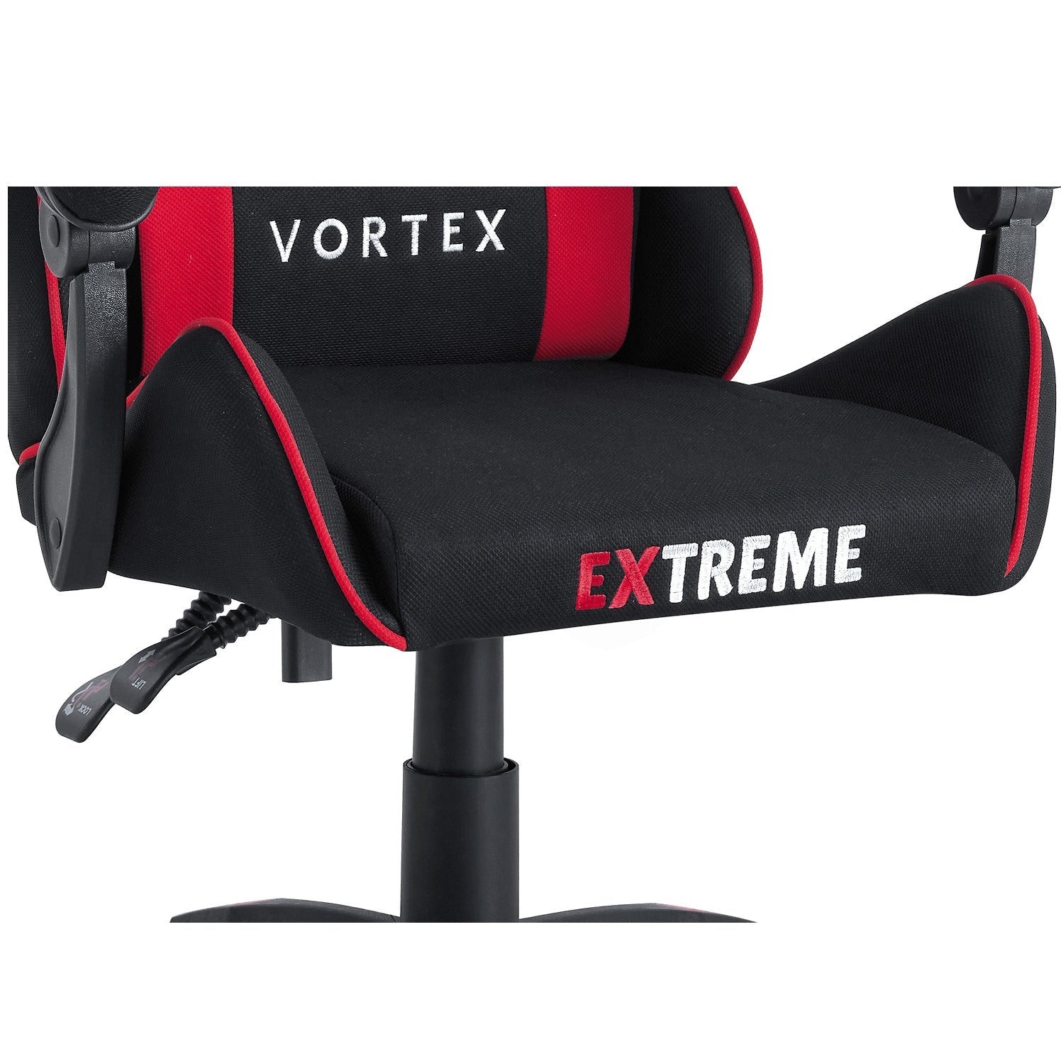 Fotel Gamingowy EXTREME Vortex Tkanina Regulowany Czerwono-Czarny