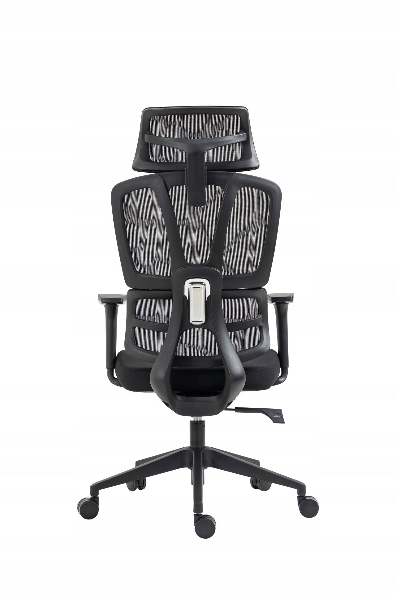 Krzesło ergonomiczne obrotowe Furnitex czarne, wsparcie kręgosłupa