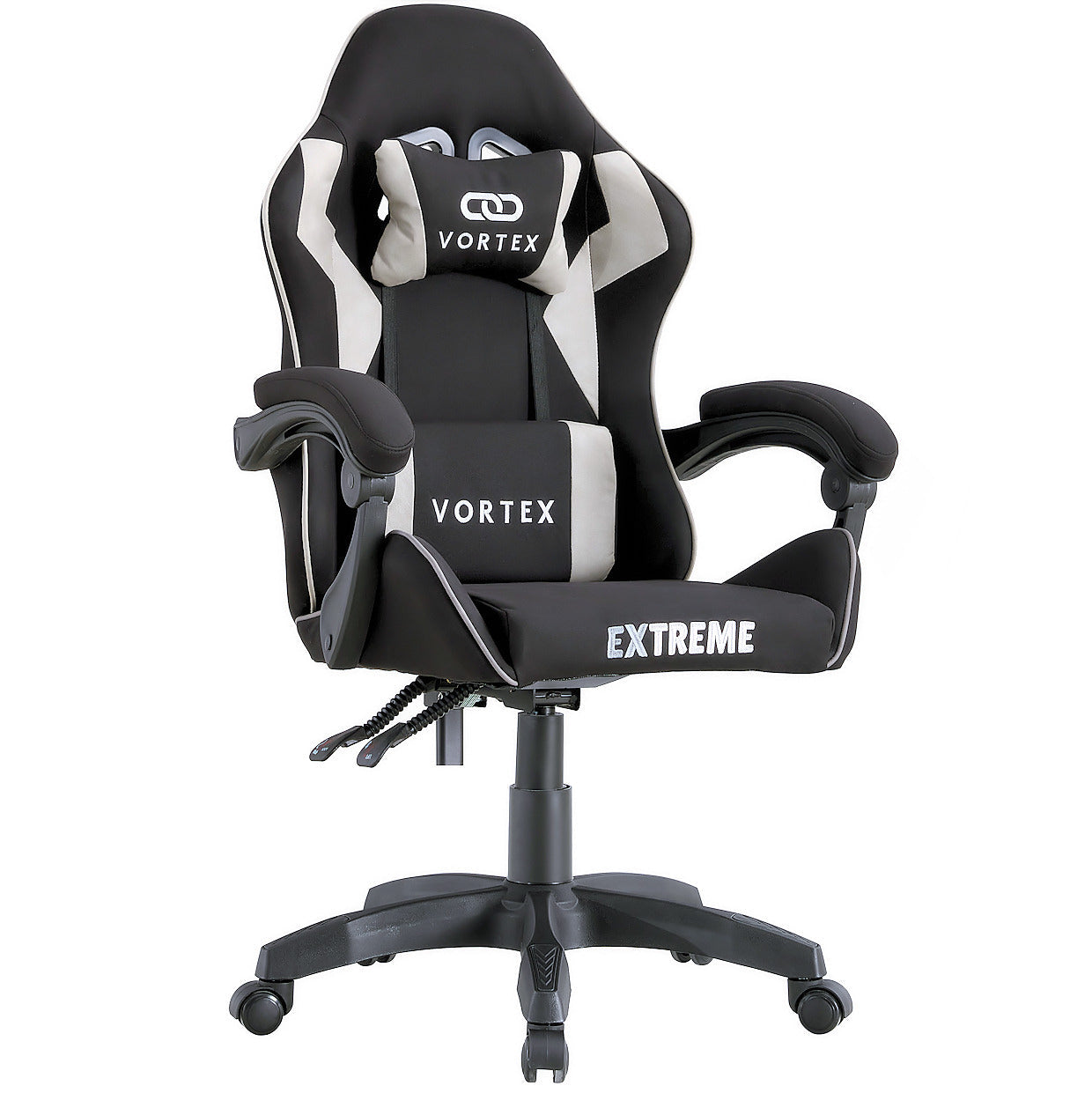 Fotel gamingowy EXTREME Vortex Light Gray – oddychająca tkanina, regulowany