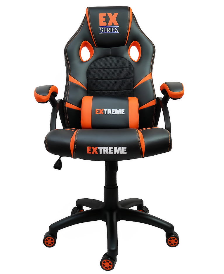 Fotel Gamingowy Extreme EX Orange - Ekoskóra, Tkanina