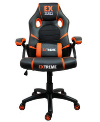 Fotel Gamingowy Extreme EX Orange - Ekoskóra, Tkanina