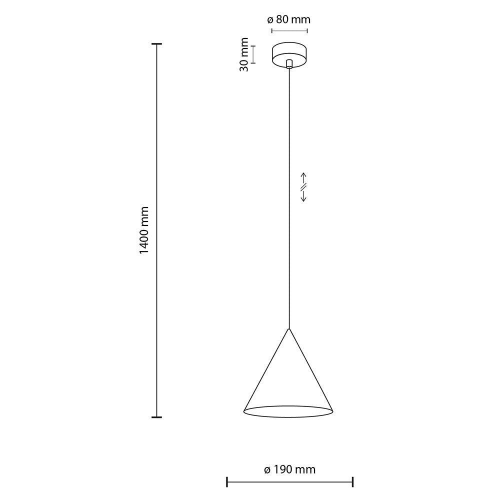 lampa wisząca Cono White TK Lighting - elegancka biała minimalistyczna