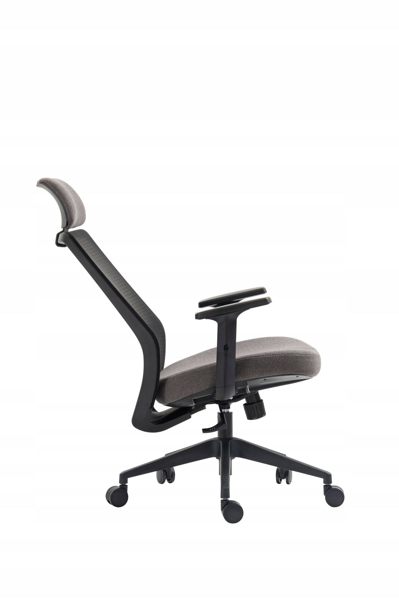 Fotel Obrotowy FB25FX Czarno Szary Ergonomiczny Zagłówkiem