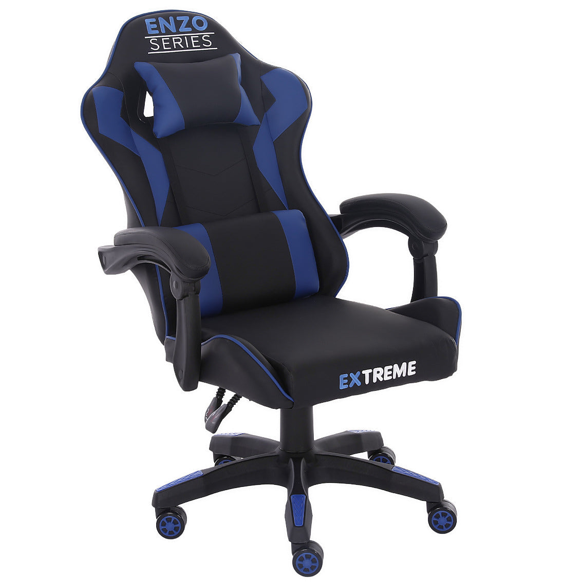 Fotel Gamingowy Extreme Enzo Blue – Ergonomiczny, regulowany z ekoskóry