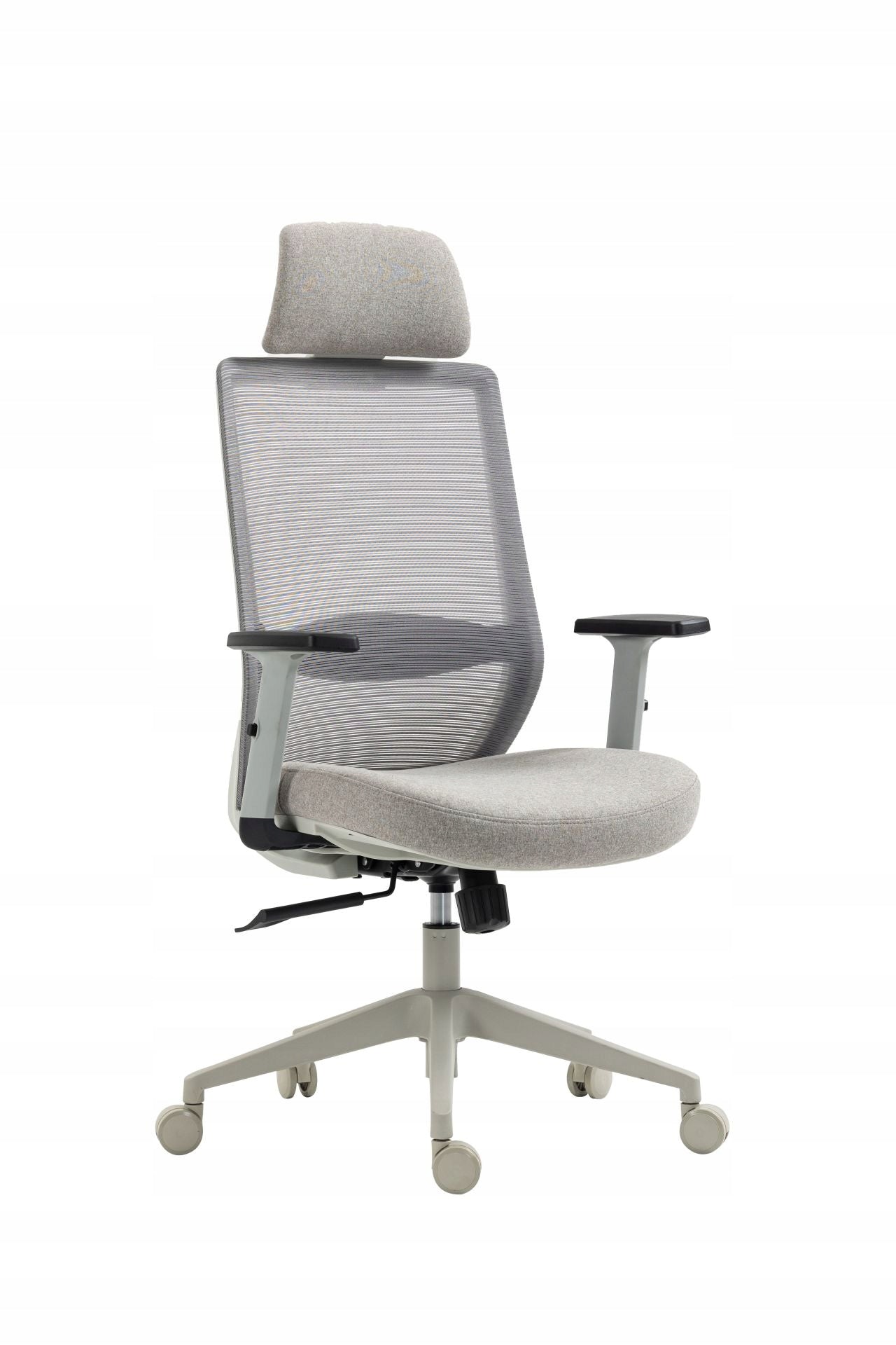 Fotel Obrotowy FB25-FX Szary Ergonomiczny Z Siatki