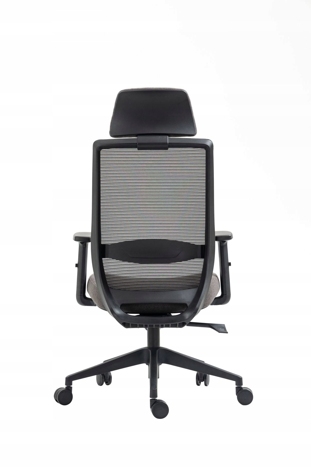 Fotel Obrotowy FB25FX Czarno Szary Ergonomiczny Zagłówkiem