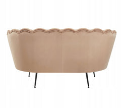 Furnitex Sofa Dwuosobowa Muszelka Welur Cappuccino Glamour
