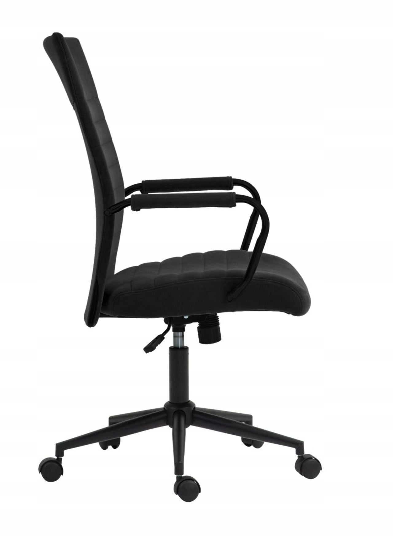 Fotel obrotowy czarny welur, ergonomiczny, z funkcją Tilt
