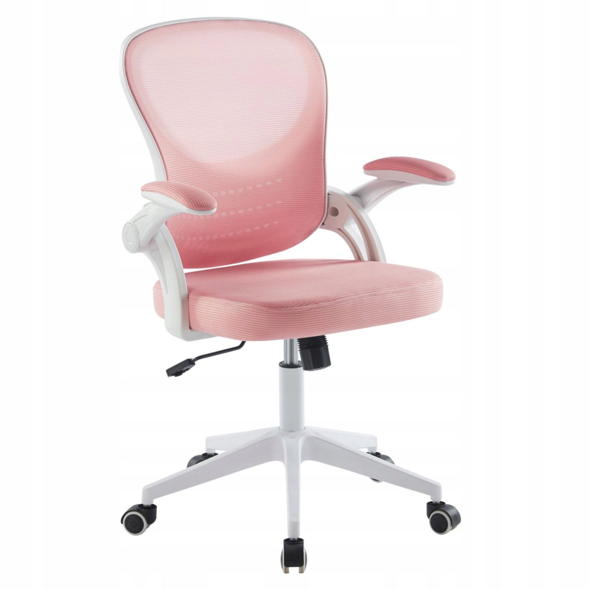 Fotel obrotowy dziecięcy Furnitex różowy ergonomiczny regulowany