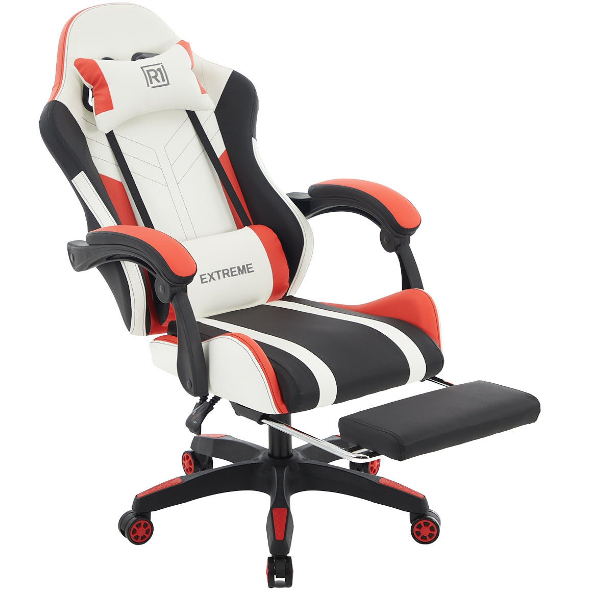 Ergonomiczny Fotel Gamingowy EXTREME R1 Red z podnóżkiem