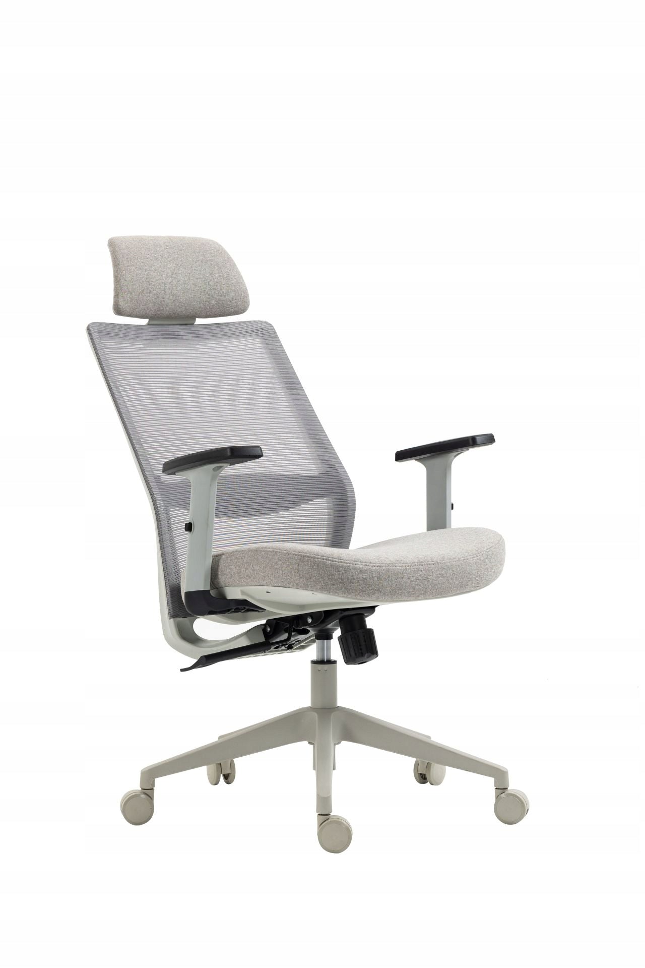 Fotel Obrotowy FB25-FX Szary Ergonomiczny Z Siatki
