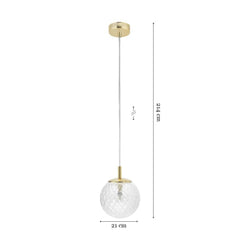Lampa wisząca Cadix Gold TK Lighting, złota o luksusowym blasku