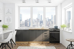 Kuchnia MORAN kompletny zestaw 260 cm - kolor dąb i ciemny popiel
