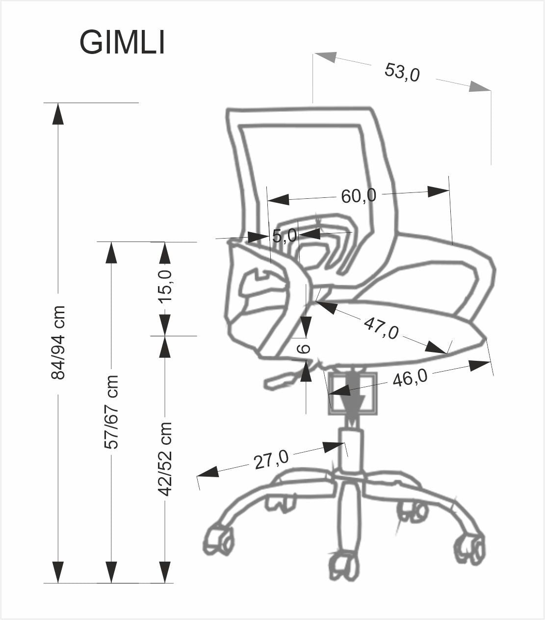 Fotel gabinetowy, RIMI czarny