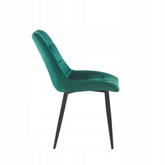 Furnitex zielone krzesło welurowe pikowane loft