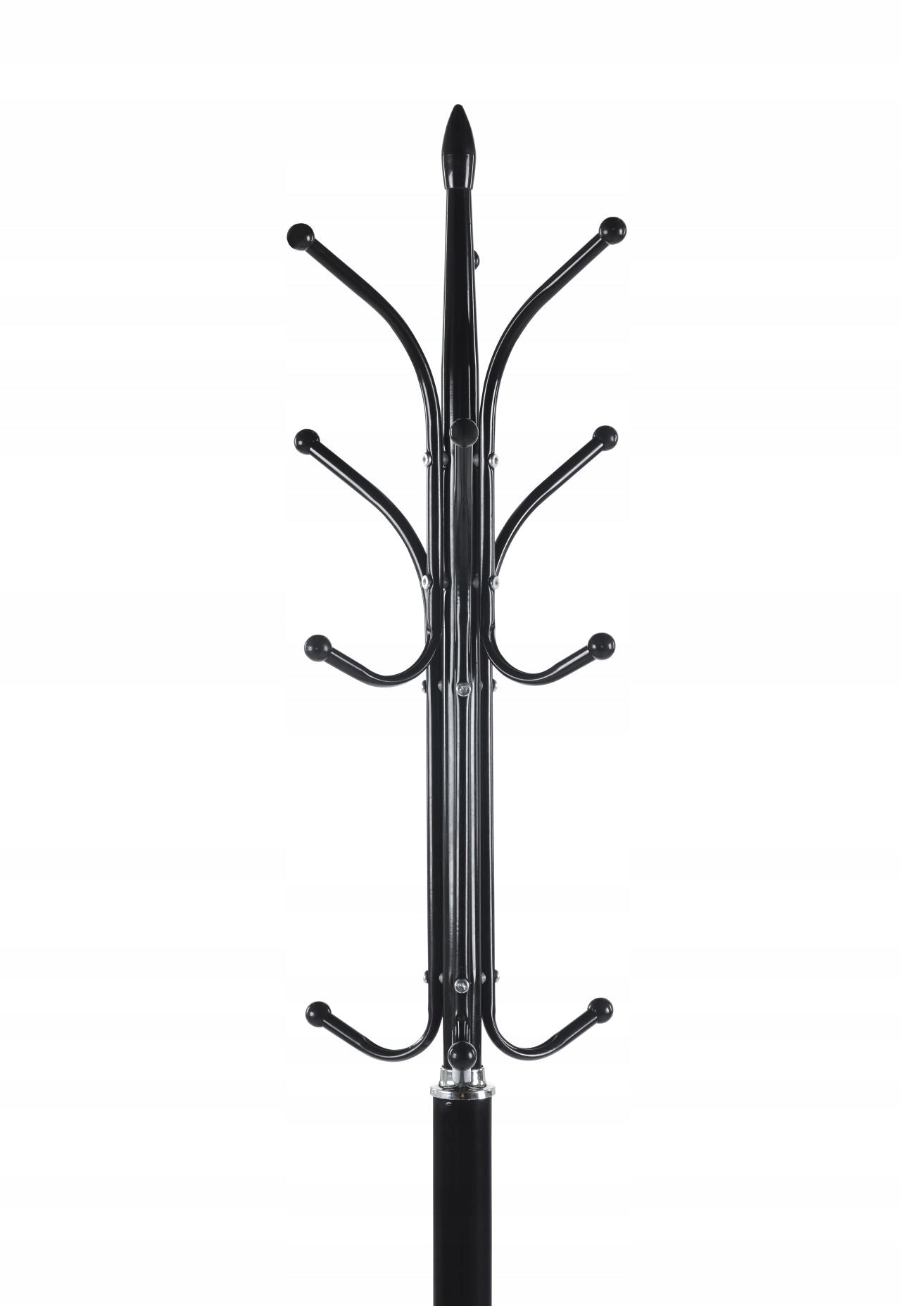 Elegancki Wieszak Stalowy Czarny 12 Haczyków 180 cm