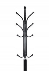 Elegancki Wieszak Stalowy Czarny 12 Haczyków 180 cm