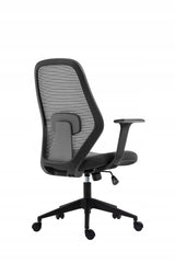 Fotel biurowy ergonomiczny obrotowy regulowany czarno-szary