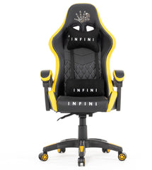Ergonomiczny Fotel Gamingowy Infini Five Czarno-Żółty Rozkładany