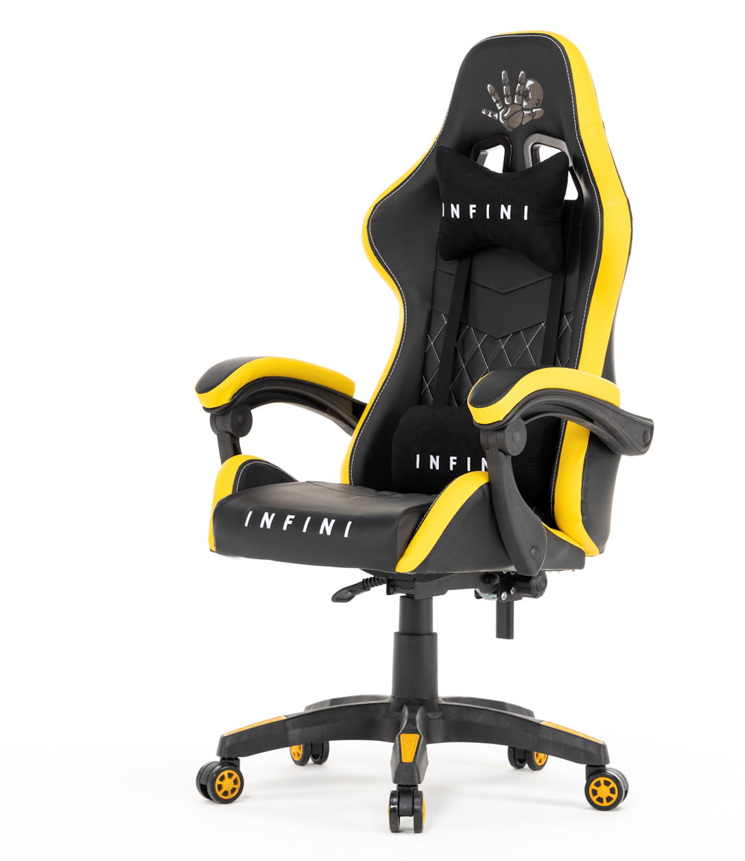 Ergonomiczny Fotel Gamingowy Infini Five Czarno-Żółty Rozkładany