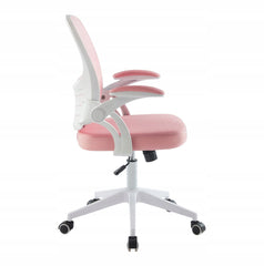 Fotel obrotowy dziecięcy Furnitex różowy ergonomiczny regulowany