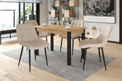 Minimalistyczny stół rozkładany Dąb Złoty Craft 120-160x67 cm