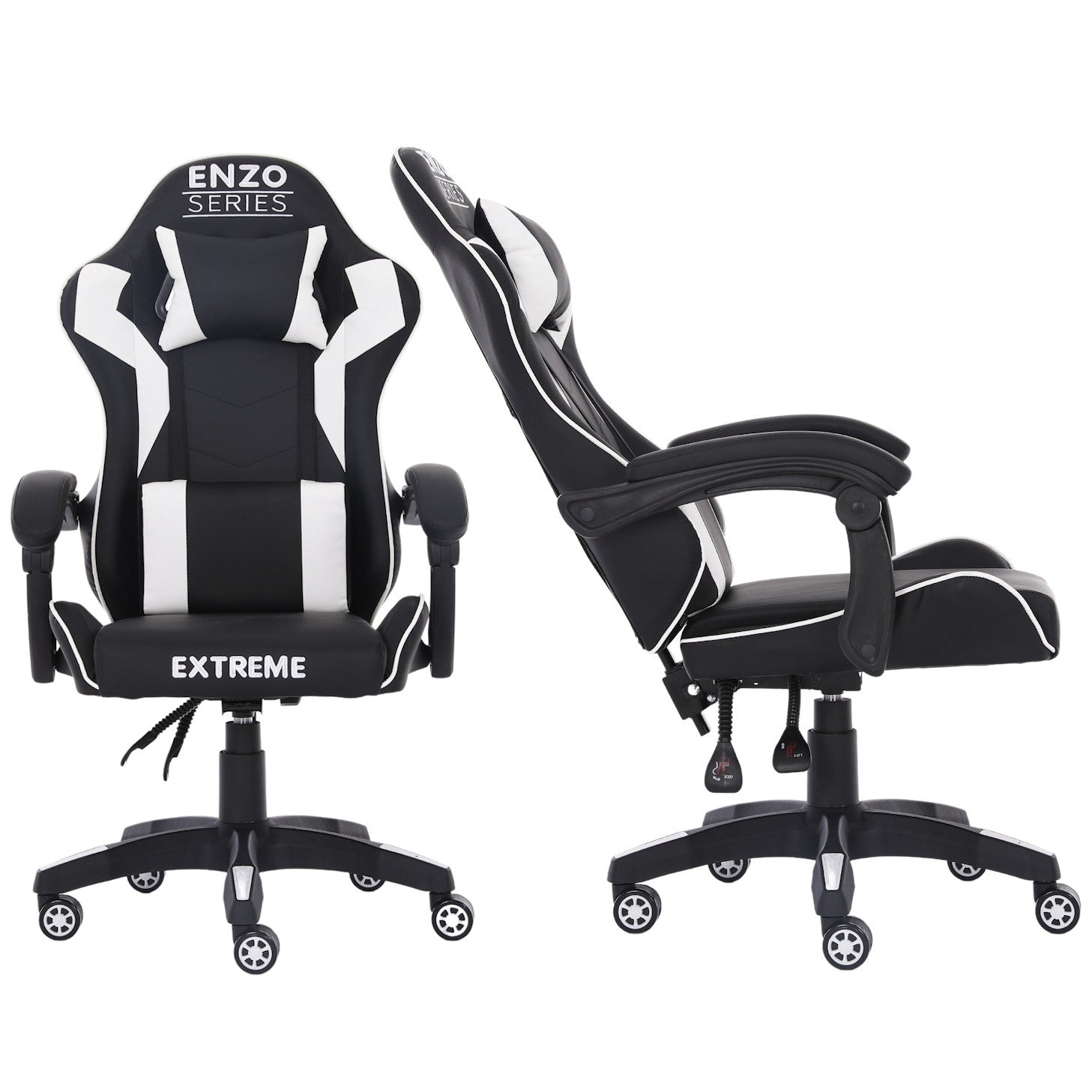 Fotel Gamingowy Extreme Enzo White - Ergonomia i Pełna Regulacja