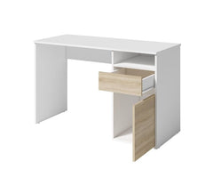 Biurko GENESIS 120 cm - Biały / Dąb Sonoma