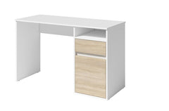 Biurko GENESIS 120 cm - Biały / Dąb Sonoma