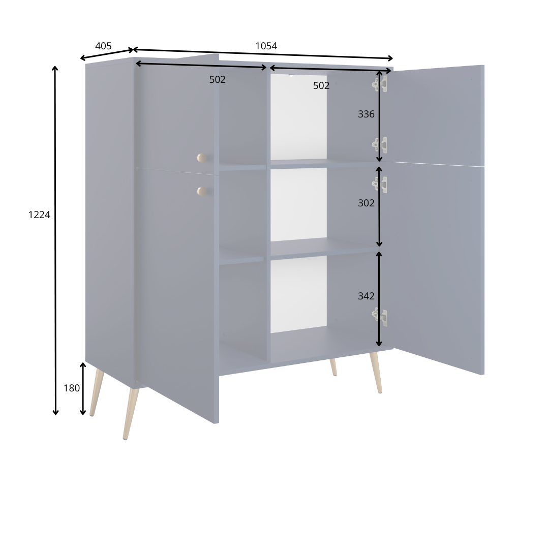 Kredens czterodrzwiowy NEXUS 105 cm - Piasek Pustyni