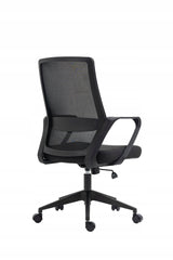 Fotel Obrotowy Czarny Biurowy Ergonomiczny Z Mikro Siatki Dla Dzieci Wzrostu 80 155 Cm Regulowana Wysokość 10 Cm