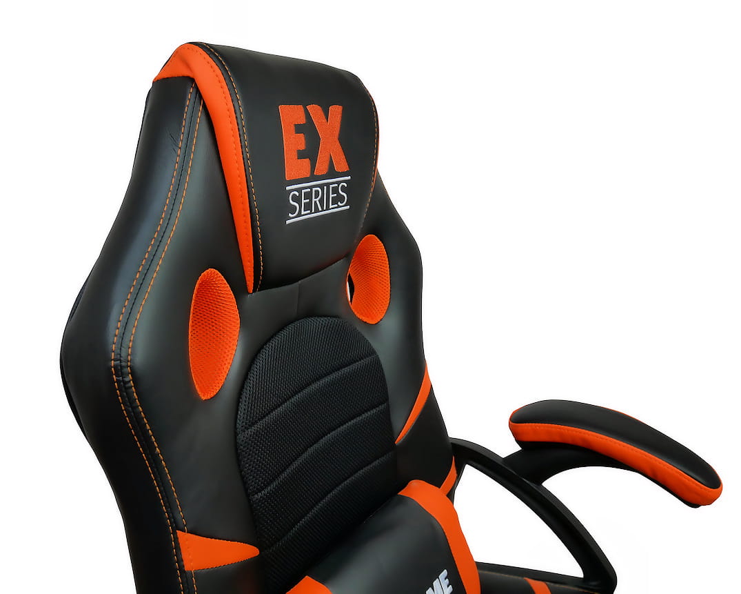 Fotel Gamingowy Extreme EX Orange - Ekoskóra, Tkanina