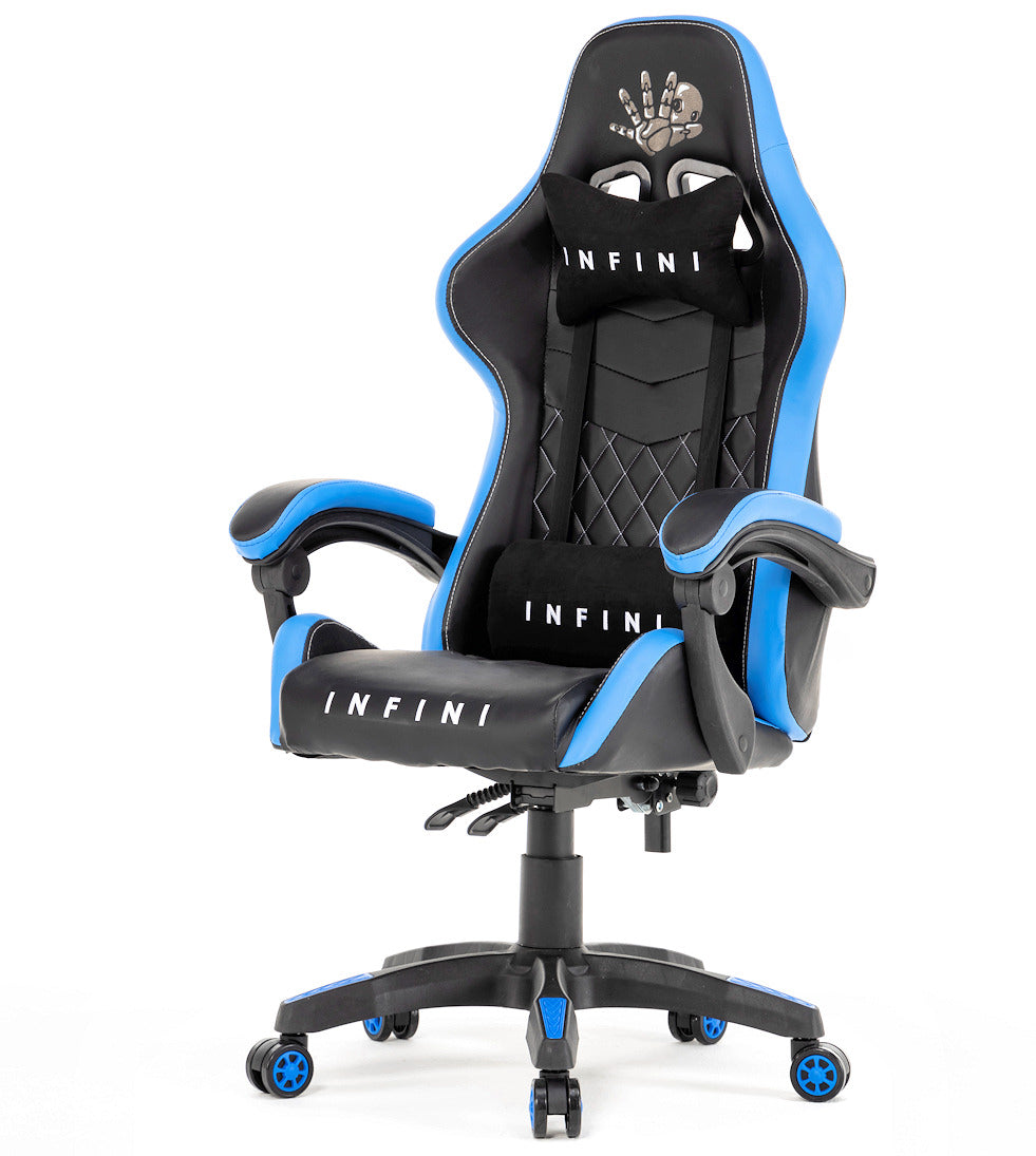Ergonomiczny Fotel Gamingowy Infini Five Czarno-Niebieski, Ciche Kółka