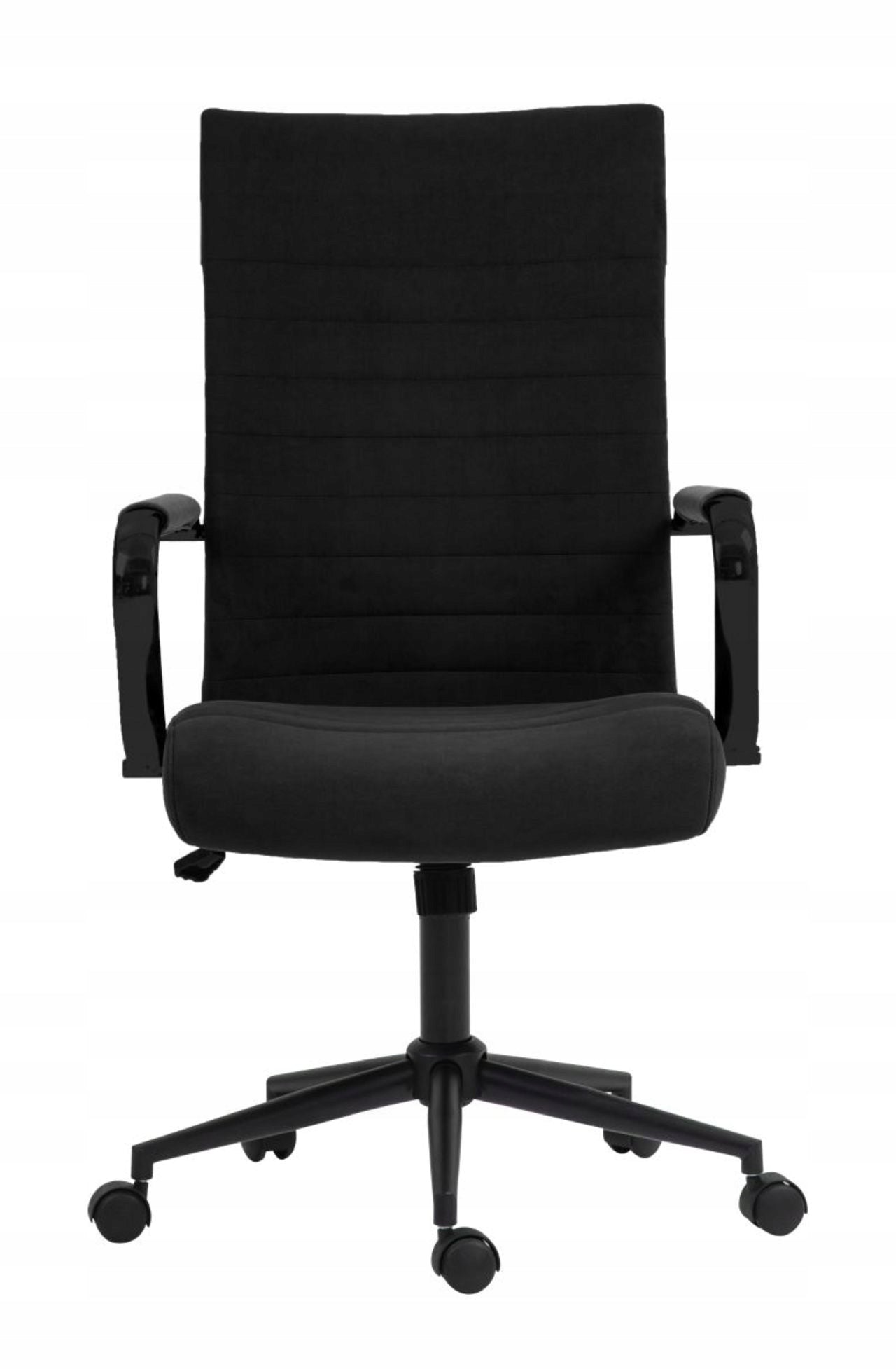Fotel obrotowy czarny welur, ergonomiczny, z funkcją Tilt