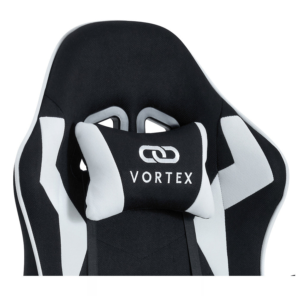 EXTREME Vortex – Fotel Gamingowy z Tkaniny, Czarno-Biały Ergonomiczny