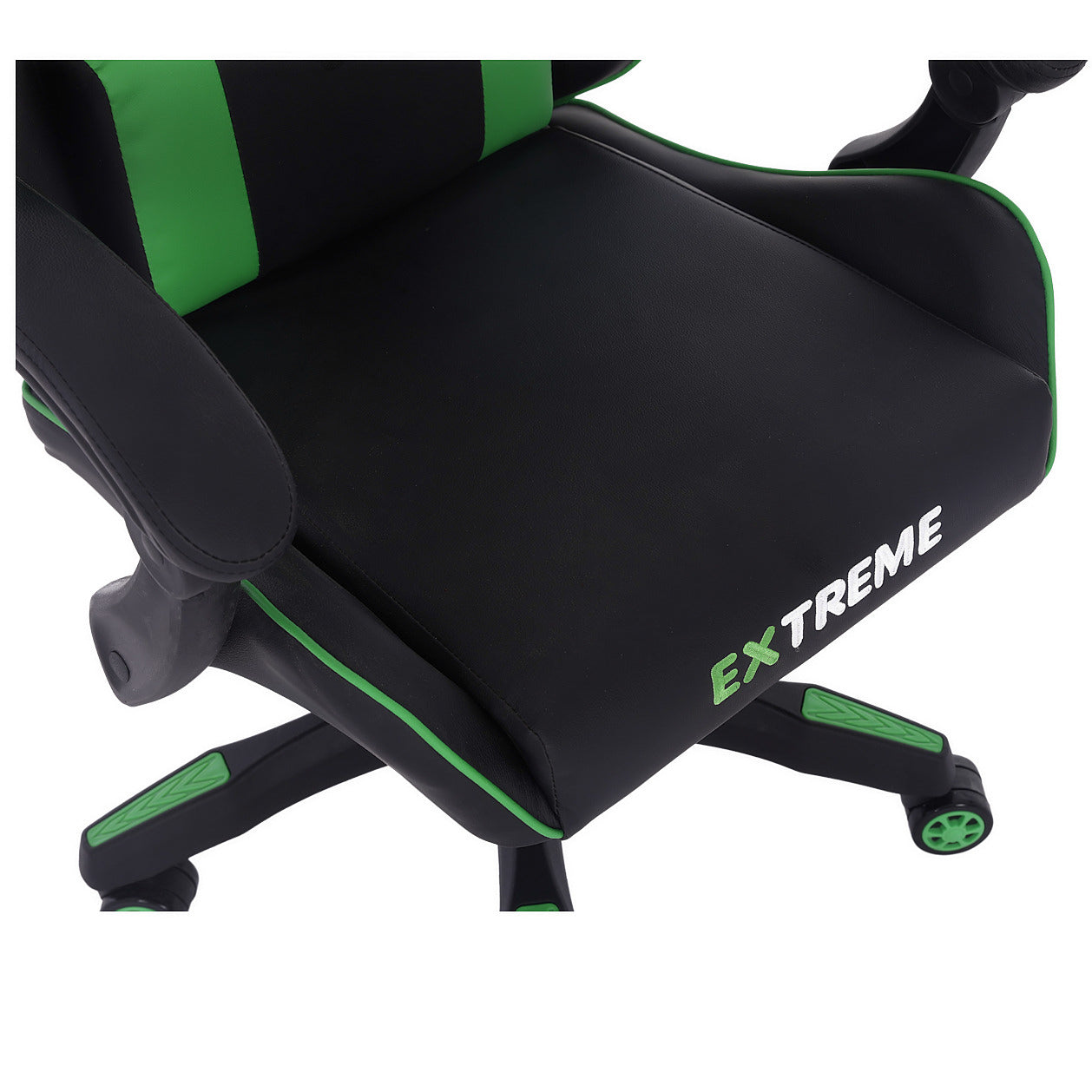 Fotel Gamingowy Extreme Enzo Green z Regulacją Oparcia i Kółkami